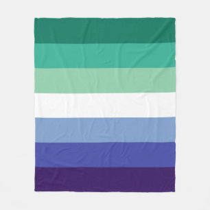 Gay Men's Pride, Striped Print, LGBTQ PRIDE Fleece Blanket