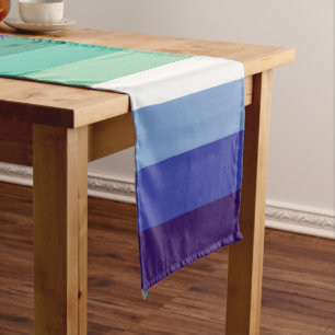 Gay Men's Pride, Striped Print, LGBTQ PRIDE Short Table Runner