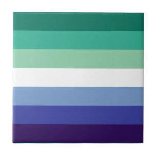Gay Men's Pride, Striped Print, LGBTQ PRIDE Tile