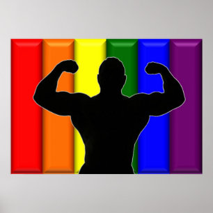 Gay Muscle Pride Poster