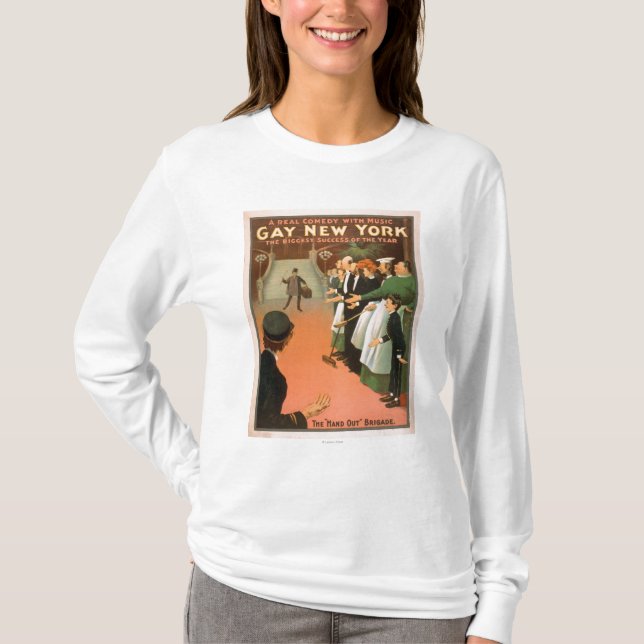 Gay New YorkRich Gentleman Theatre Poster T-Shirt (Front)