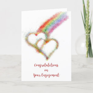 Gay or Lesbian Couple Engagement Congratulations   Card