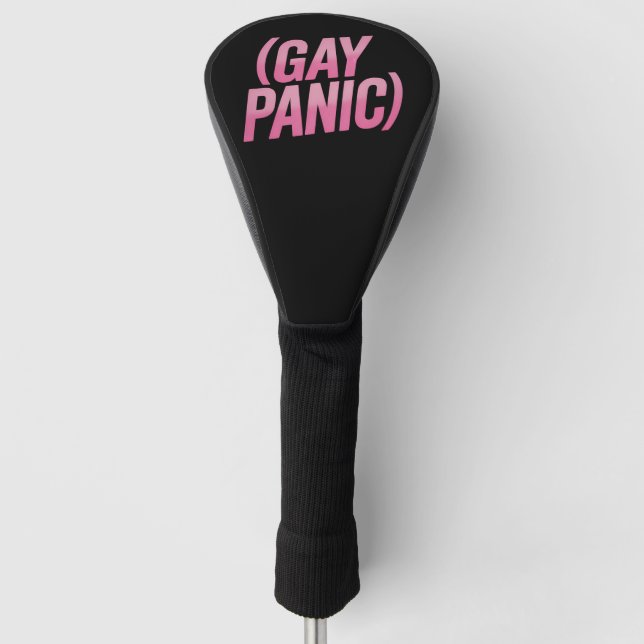 Gay Panic LGBTQ Protest Pride Golf Head Cover (Front)