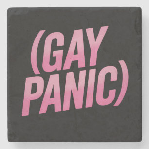 Gay Panic LGBTQ Protest Pride Stone Coaster