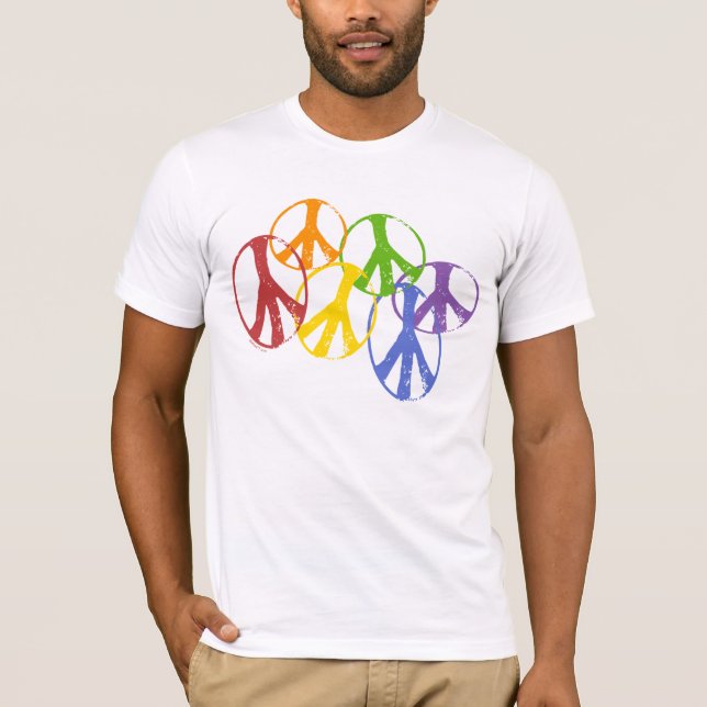Gay Peace Symbols T-Shirt (Front)