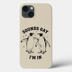 Gay Penguin Sounds Gay I'm In Vintage Queer Lgbtq iPhone 13 Case