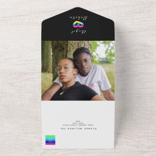 Gay Photo Wedding All In One Invitation