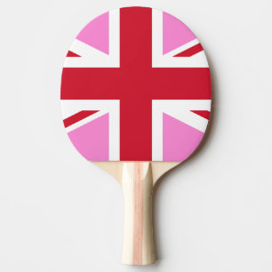 Gay Pink UK Pride Flag Ping Pong Paddle