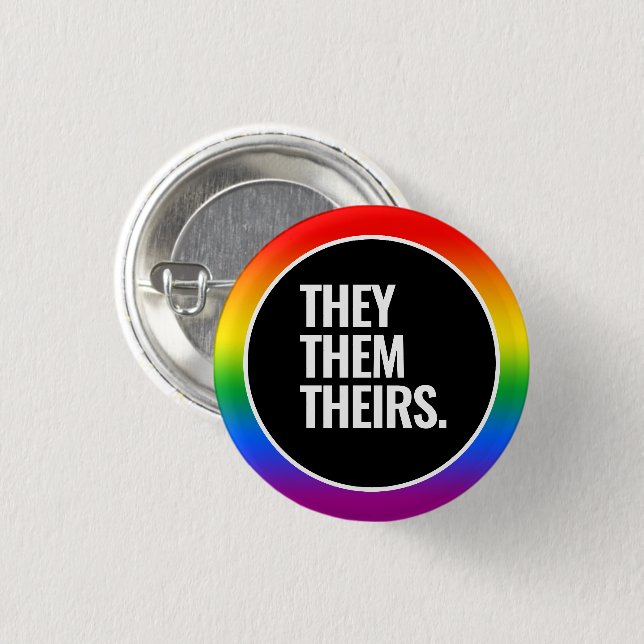 Gay Pride 3 Cm Round Badge (Front & Back)