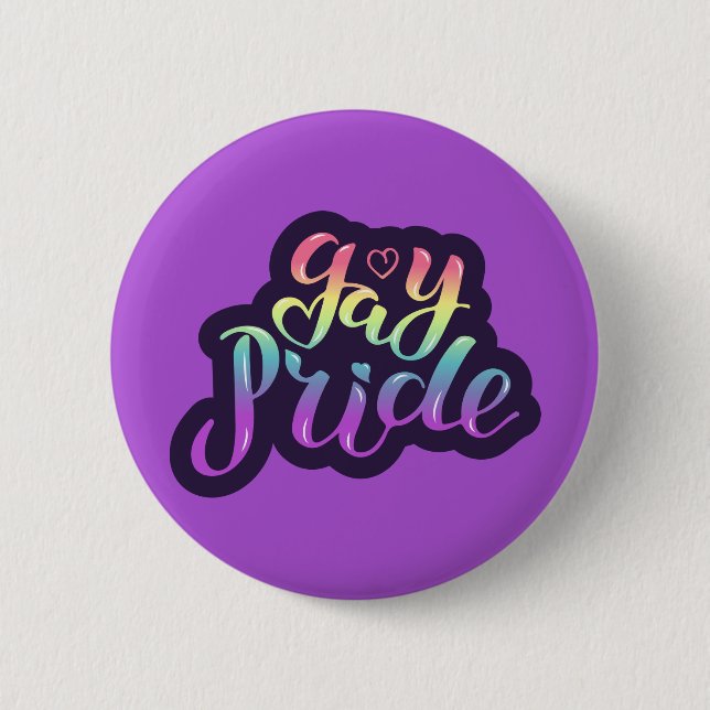 Gay Pride 6 Cm Round Badge (Front)