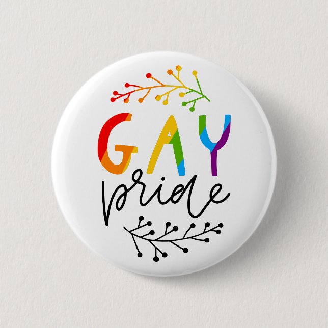 Gay Pride 6 Cm Round Badge (Front)
