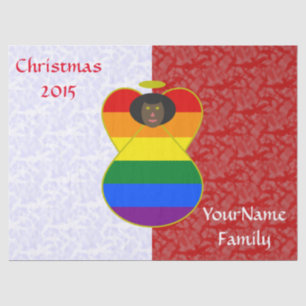 Gay Pride African Angel Flag Red White Personalise Tissue Paper