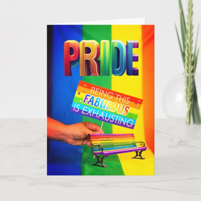 Gay Pride All Occasion, 5" x 7" Folded Card (Front)