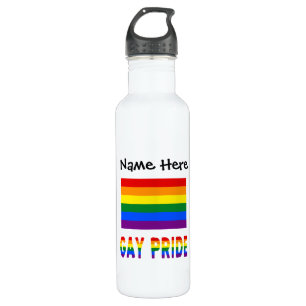 Gay Pride and Rainbow Flag Personalised  710 Ml Water Bottle