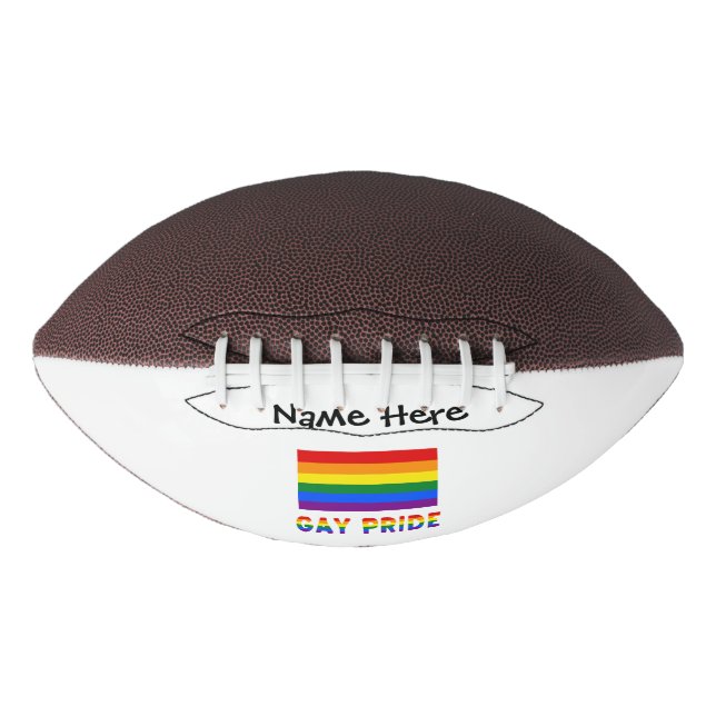 Gay Pride and Rainbow Flag Personalised  Football (Front)
