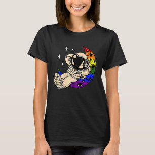 Gay Pride Astronaut Lgbt Q Space Man Moon Pride Ra T-Shirt