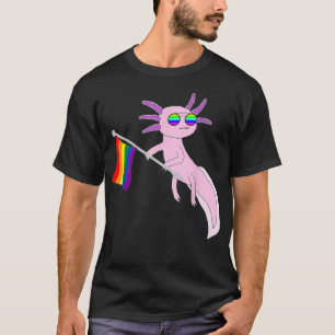Gay Pride Axolotl Rainbow Mexican Salamander LGBT T-Shirt