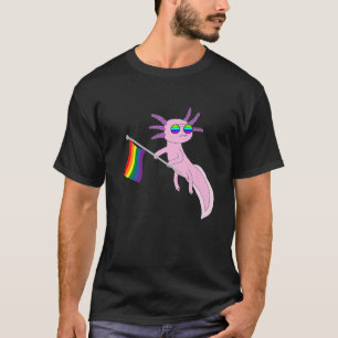 Gay Pride Axolotl Rainbow Mexican Salamander LGBT T-Shirt