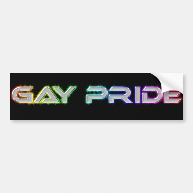 Gay Pride Banner Bumper Sticker (Front)