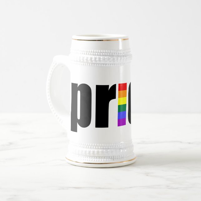 Gay Pride Beer Stein (Front Left)