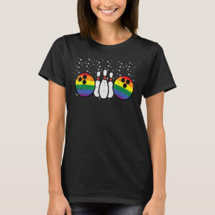 Gay Pride Bowling Rainbow Flag Lgbtq Bowler Men Wo T-Shirt