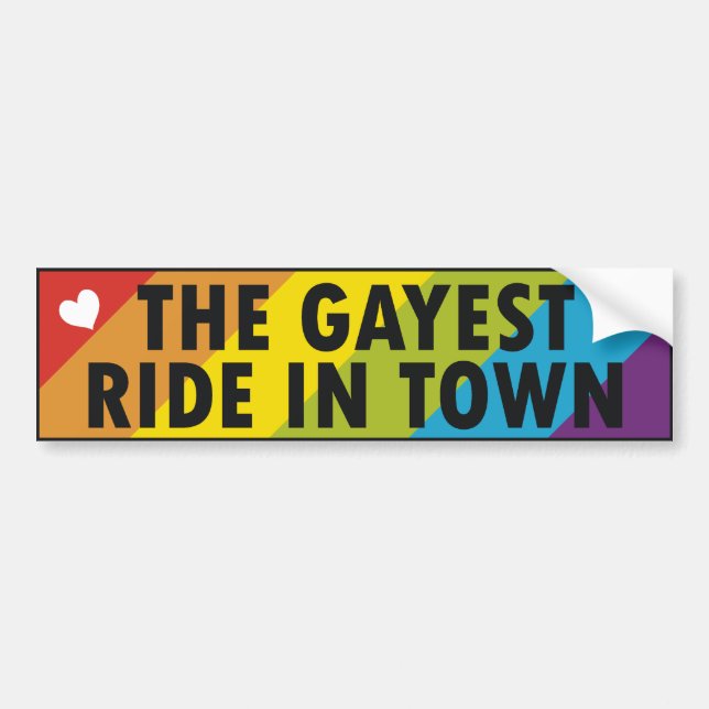 Gay Pride Bumper Sticker (Front)