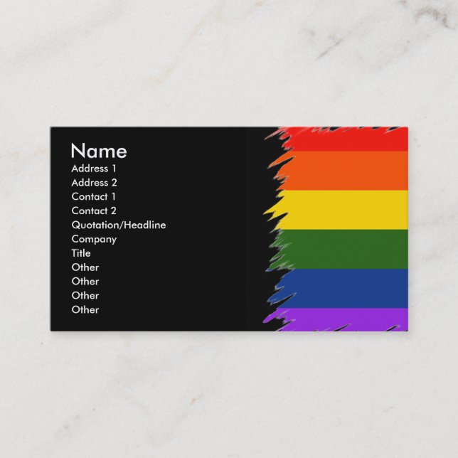Gay Pride Business Card (Front)
