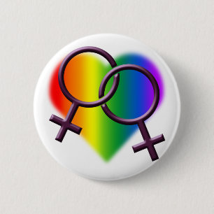 Gay Pride Buttons Same-Sex Rainbow Love Buttons