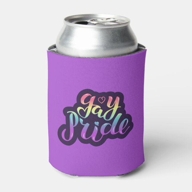 Gay Pride Can Cooler (Can Front)