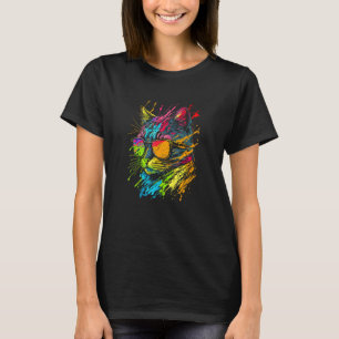 Gay Pride Cat Animal  Pride Month Cute Equality LG T-Shirt
