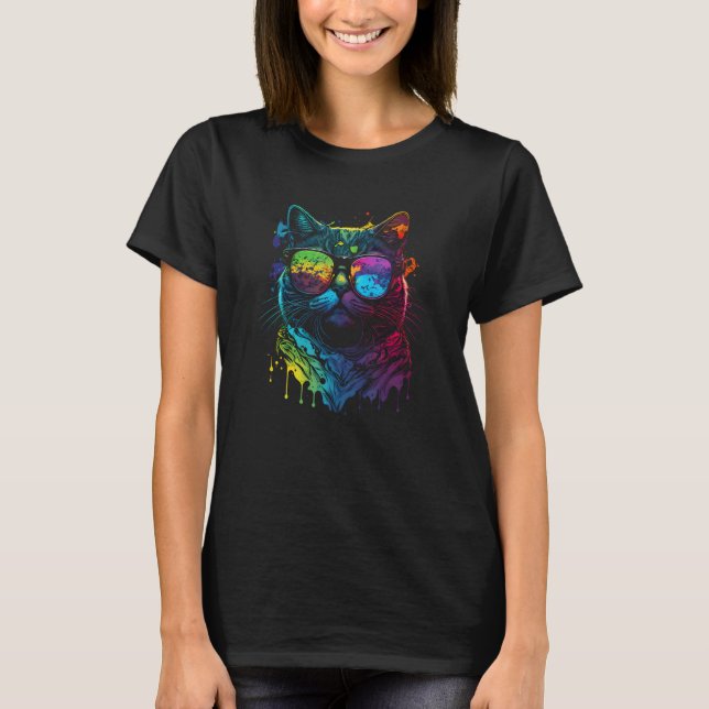 Gay Pride Cat Animal  Pride Month Cute Equality LG T-Shirt (Front)