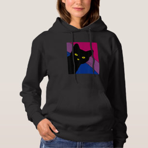 Gay Pride Cat Bisexual Rainbow Flag LGBTQ Cat Mom  Hoodie
