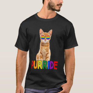 Gay Pride Cat Cute LGBTQ Purride T-Shirt