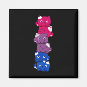 Gay Pride Cat LGBT Kawaii Cats Pile Cute Anime Rai Magnet
