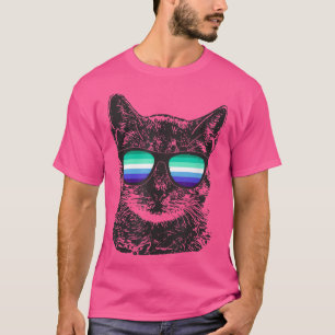 Gay Pride Cat LGBT Sunglasses T-Shirt