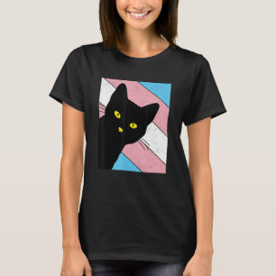 Gay Pride Cat Transgender Rainbow Flag LGBTQ Cat M T-Shirt