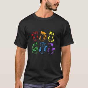 Gay Pride Cats Lg T-Shirt
