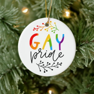 Gay Pride Ceramic Tree Decoration