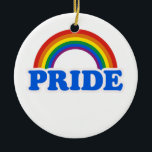 GAY PRIDE CERAMIC TREE DECORATION<br><div class="desc">Shop Gay Ornaments,  Gay Posters,  Gay T-shirts,  Gay Hoodies,  Gay Stickers,  Gay Buttons and Gay Novelty gifts from http://www.GlbtShirts.com</div>
