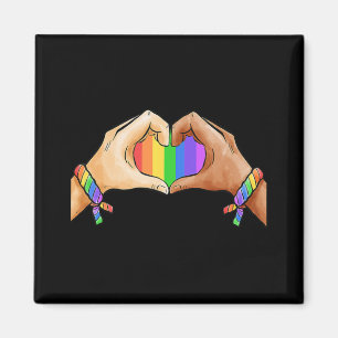 Gay Pride Clothing LGBT Rainbow Flag Heart Unity  Magnet