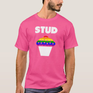 GAY PRIDE COLORS RAINBOW FLAG STUD MUFFIN T-Shirt