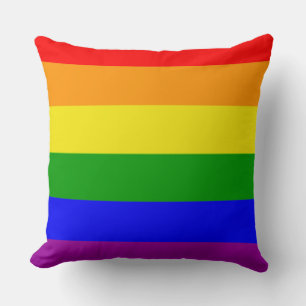 Gay Pride Colours Rainbow Flag Cushion