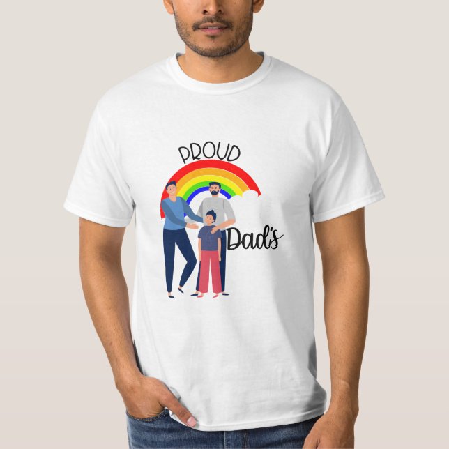 Gay Pride Dads Tee Shirt (Front)