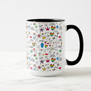 Gay Pride Doodle Pattern Mug