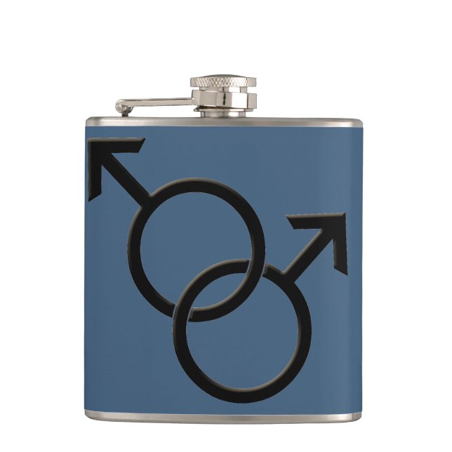 Gay Pride Drink Flask Same-Sex Love Flasks Gifts (Front)