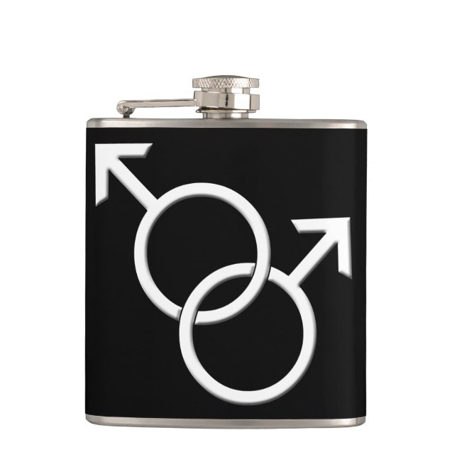 Gay Pride Drink Flask Same-Sex Love Flasks Gifts (Front)
