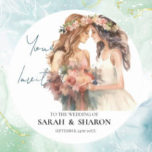 Gay Pride Elegant Blush Wedding