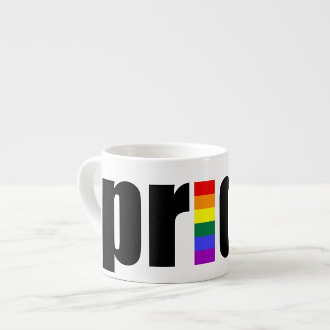 Gay Pride Espresso Cup (Front Left)