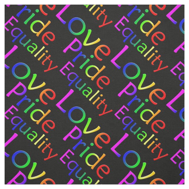 Gay Pride Fabric Rainbow Love Fabric Pride Fabric (Swatch)