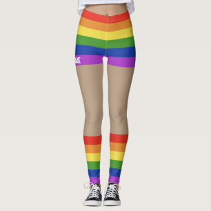 Gay Pride Faux Shorts & Legs Leggings